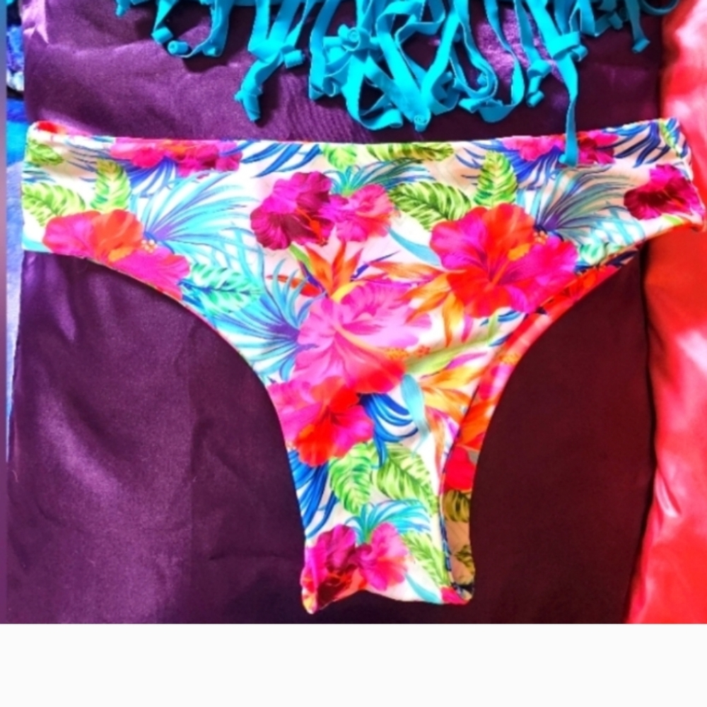 Floral Bikini Bottom Fused Hawaii Xl Manini